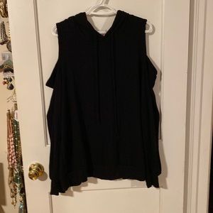 Black Cold Shoulder Sweater